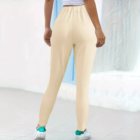 Damen Bequeme Jogginghose mit elastischem Bund und praktischen Taschen EB