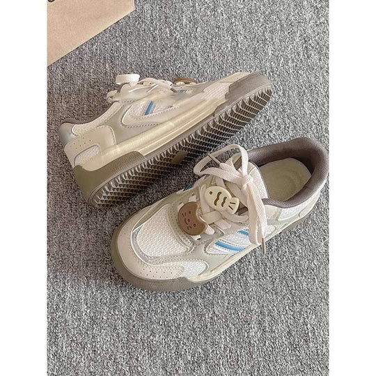 Damen Sportliche Sneaker mit atmungsaktiver Obermaterialstruktur EB