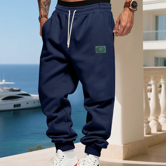 Herren bequeme Jogginghose mit verstellbarem Bund und praktischen Seitentaschen EB