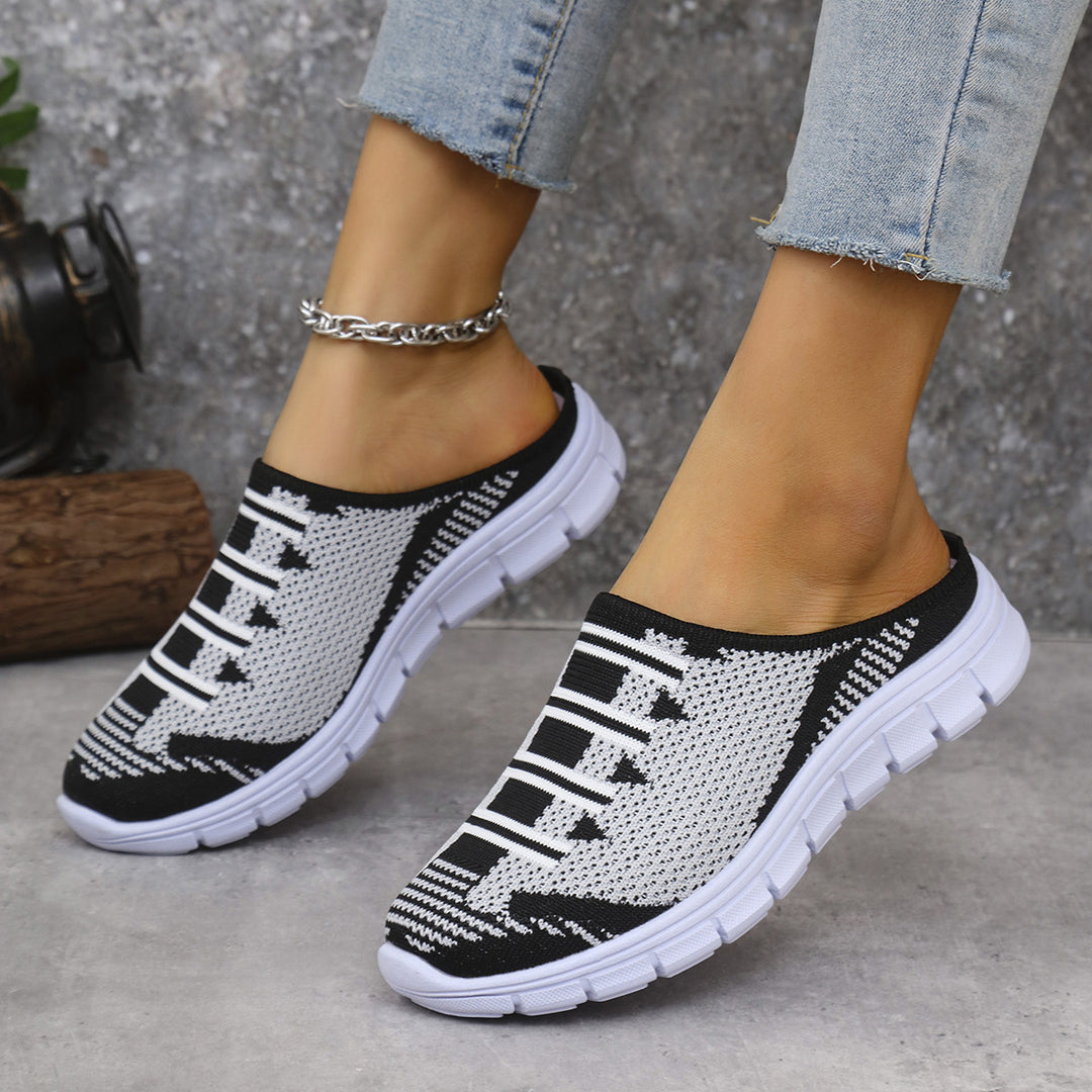 Damen Atmungsaktive Slip-On Sneakers mit elastischem Obermaterial EB