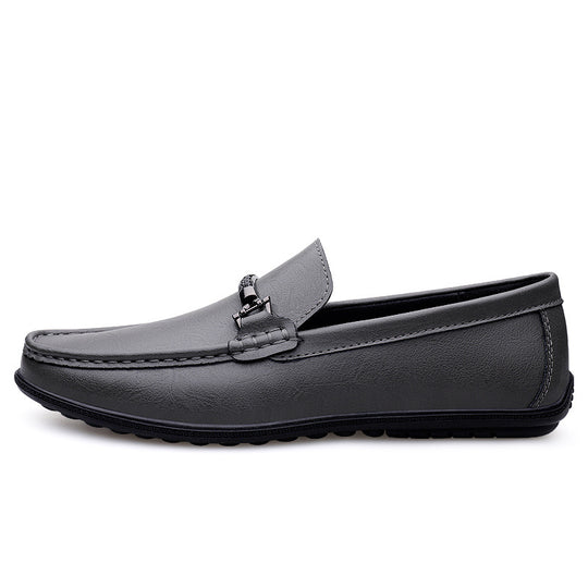 Damen Elegante Mokassins aus hochwertigem Leder mit modischem Schnallenverschluss EB