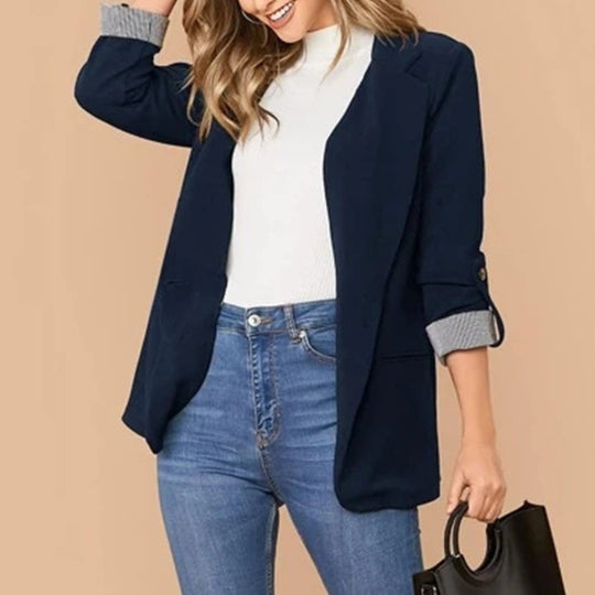 Damen Eleganter und stilvoller Blazer mit Streifenmuster EB