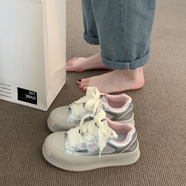 Damen modische Sneakers mit atmungsaktiver Mesh-Oberfläche und dämpfender Sohle EB