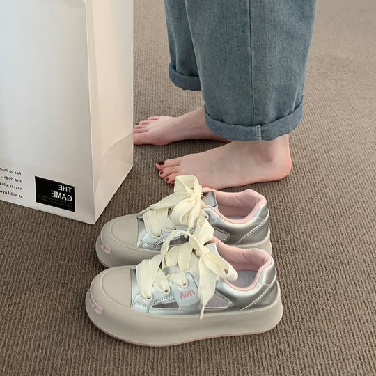 Damen modische Sneakers mit atmungsaktiver Mesh-Oberfläche und dämpfender Sohle EB
