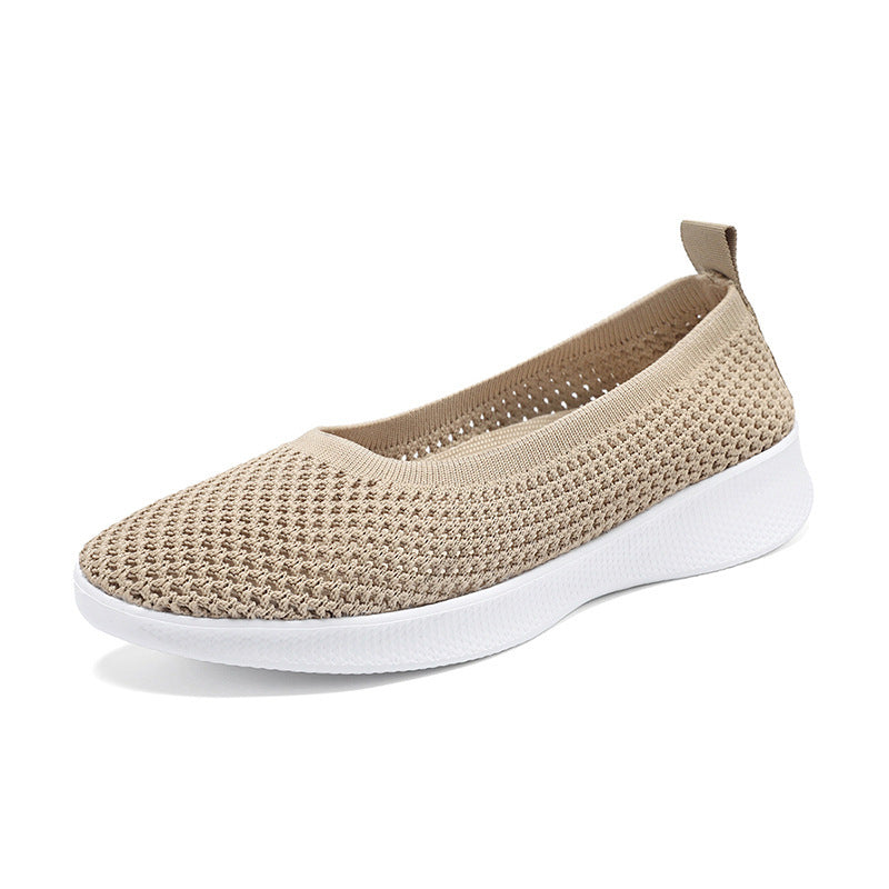 Damen bequeme und luftige Slip-On Sneakers EB