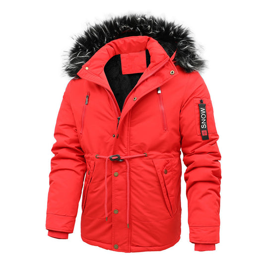 Herren isolierte Funktionsjacke mit abnehmbarer Kapuze EB