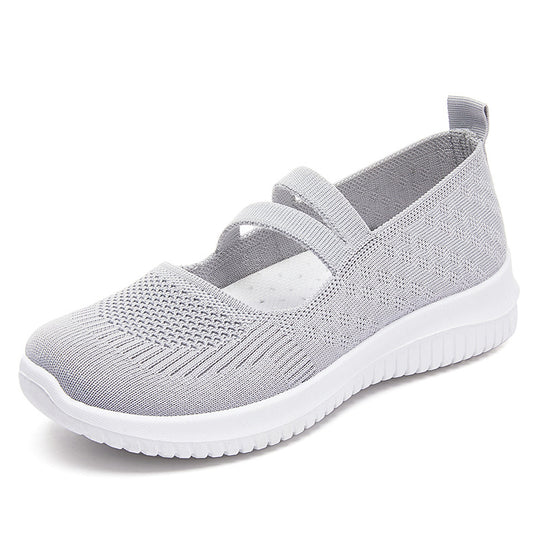 Damen Komfortable Slip-On Sneakers mit verstellbarem Riemen EB
