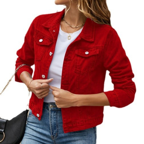 Damen Denim-Jacke mit modernem Schnitt und praktischen Taschen EB