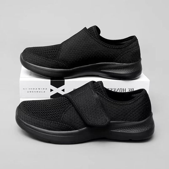 Damen Bequeme Tragbare Sneakers mit elastischem Klettverschluss EB