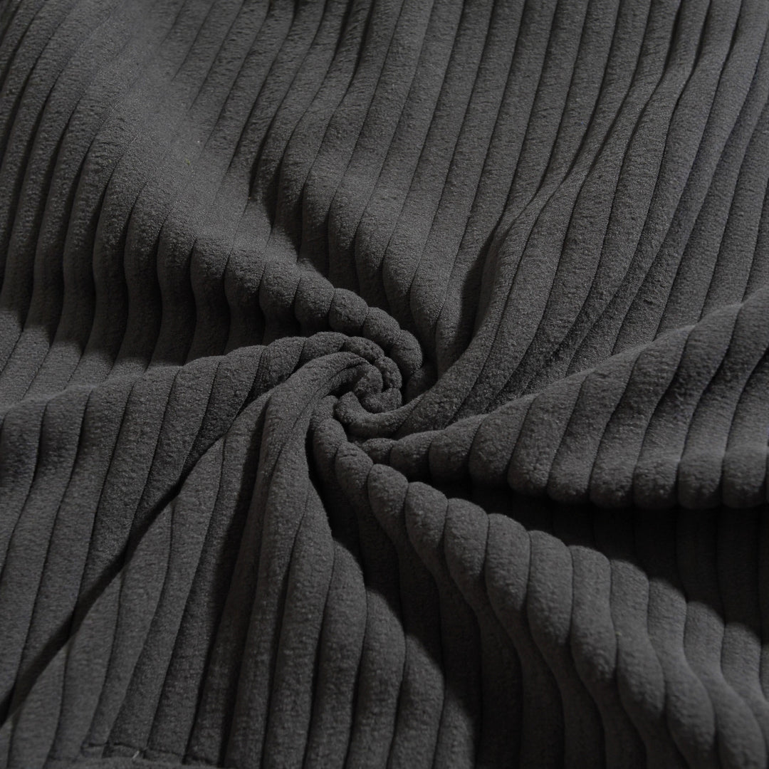 Herren Kapuzenpullover mit strukturierter Ripp-Textur und praktischen Taschen EB