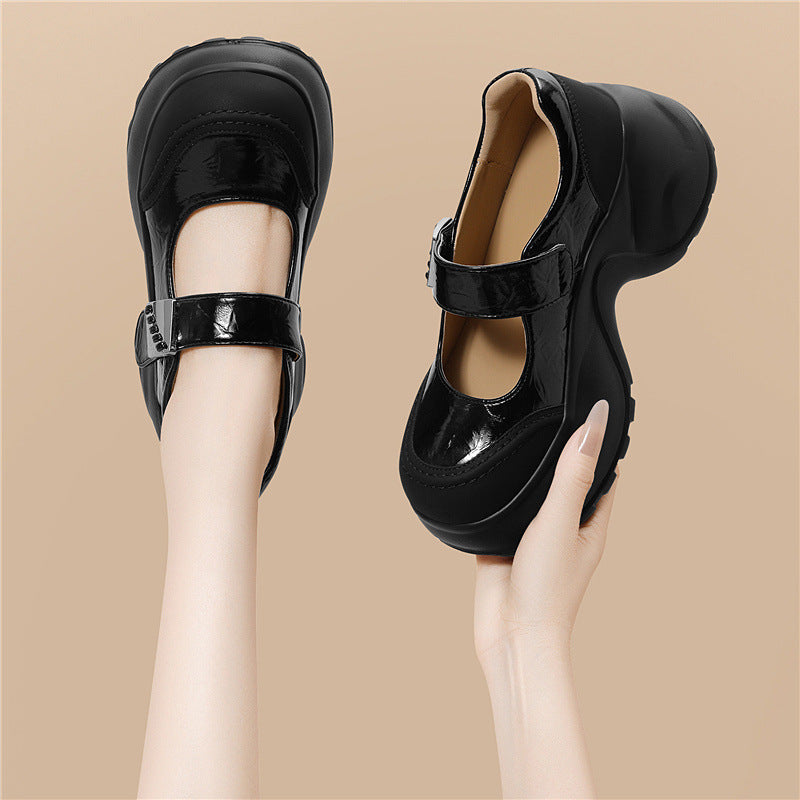 Damen Halbhohe Komfort-Schuhe mit verstellbarem Riemen EB