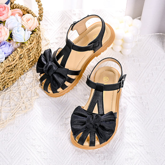 Mädchen Sandalen mit komfortablen Riemchen und großzügiger Schleifenapplikation EB