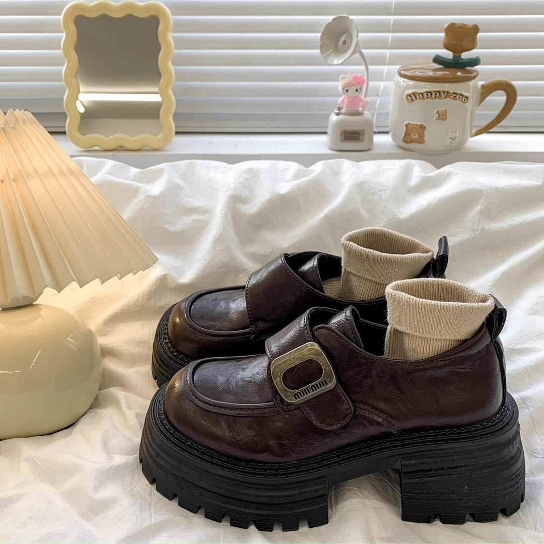 Damen Chunky Chelsea Boots mit rutschfester Gummisohle und stabiler Plattform EB