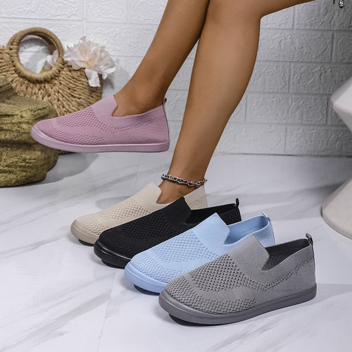 Damen Atmungsaktive Slip-On Freizeitschuhe EB