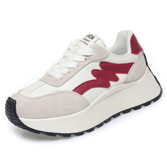 Damen Modische Sneaker mit dicker Sohle und sportlichem Design EB