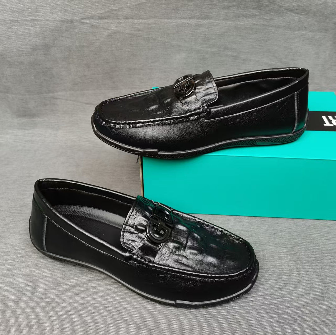 Herren Elegante Mokassins aus hochwertigem Leder mit rutschfester Sohle EB