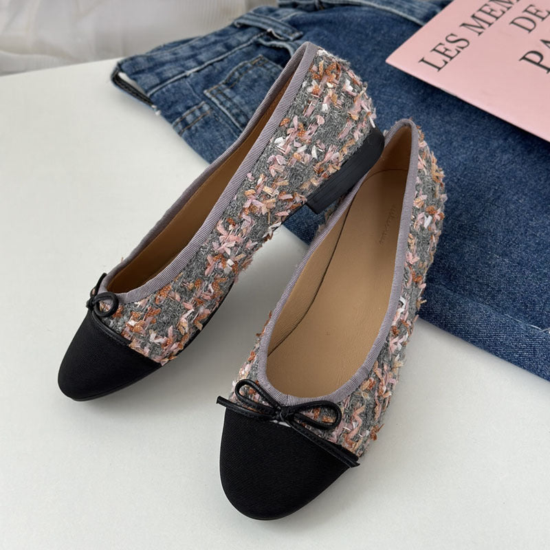 Damen Ballerinas mit zeitlosem Design und eleganter Schleifenapplikation EB