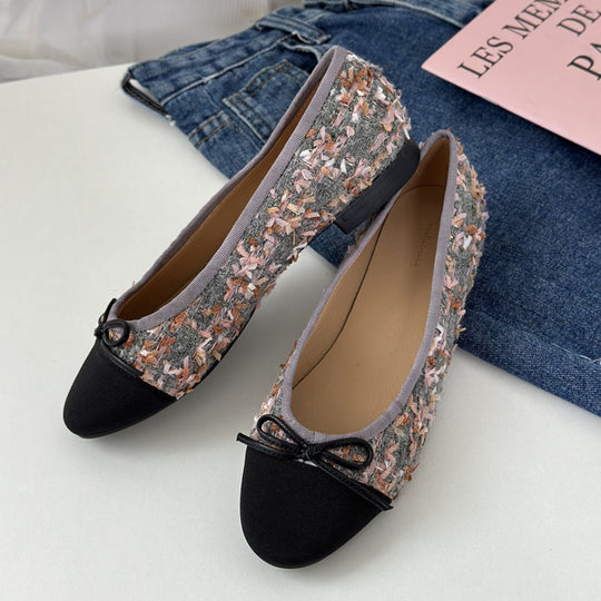 Damen Ballerinas mit zeitlosem Design und eleganter Schleifenapplikation EB