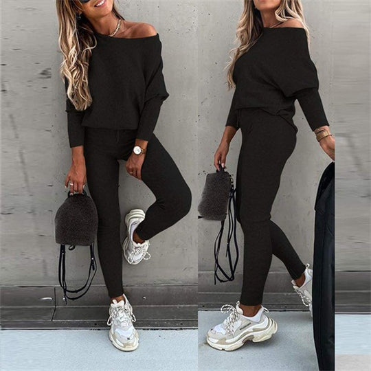 Damen Casual Strickanzug EB
