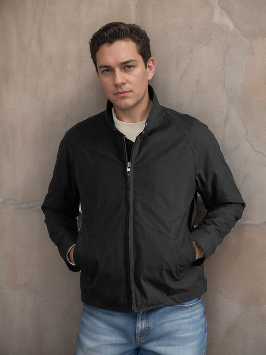 Herren leichte Freizeitjacke im modernen Design mit Stehkragen EB