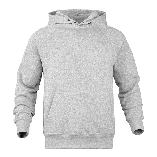 Unisex nan weicher Baumwollfleece Kapuzenpullover mit Kängurutasche und Raglanärmeln EB
