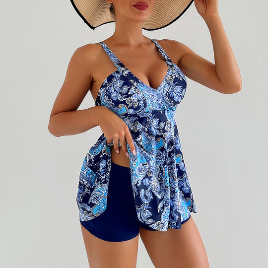 Damen Sportlicher Strandkleid-Badeanzug EB