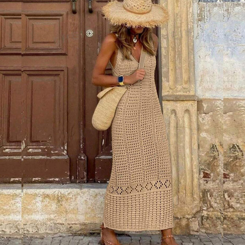 Damen gehäkeltes Sommer-Maxikleid EB