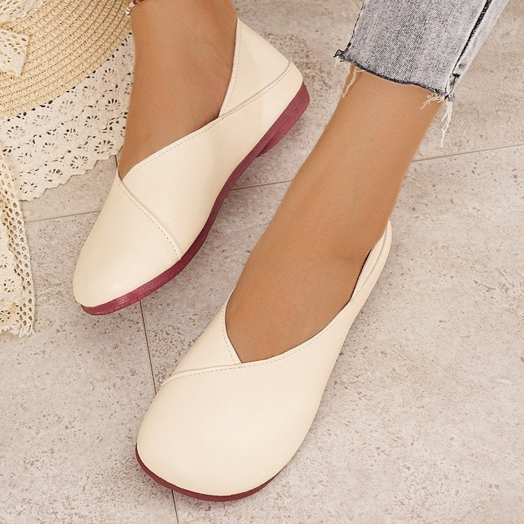 Damen bequeme Ballerinas aus hochwertigem Leder EB