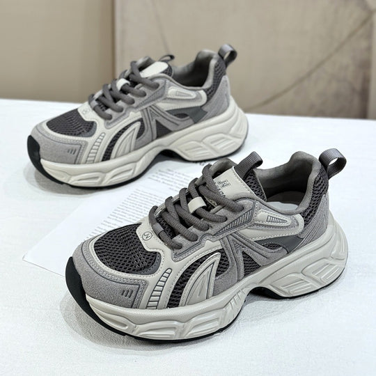 Damen Sportliche Sneakers mit atmungsaktivem Mesh und dämpfender Sohle EB