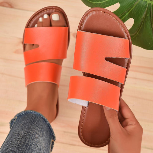 Damen Komfortable Riemchen-Sandalen mit modischem Schnitt EB