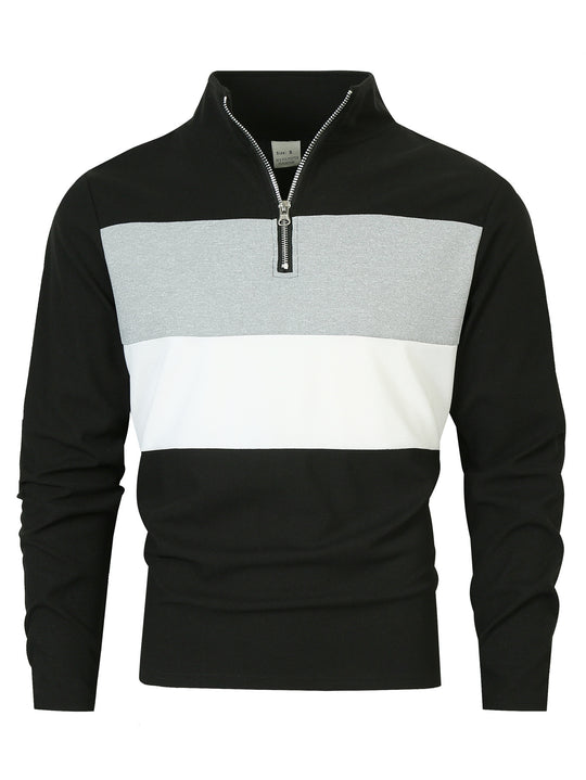 Herren Freizeitpullover mit modernem Reißverschluss EB