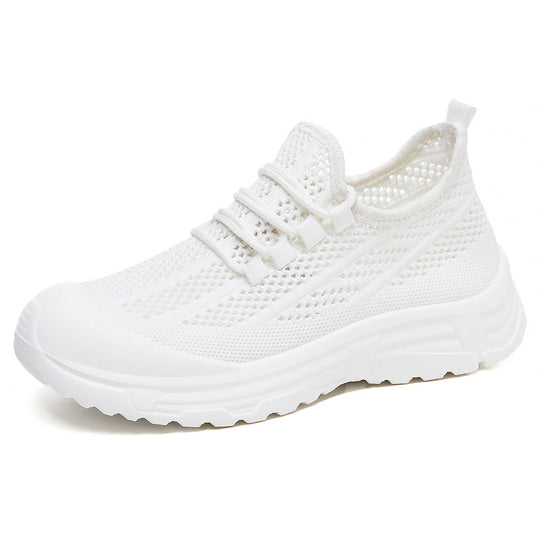 Damen Atmungsaktive Sneaker mit elastischem Schnürsystem und rutschfester Sohle EB