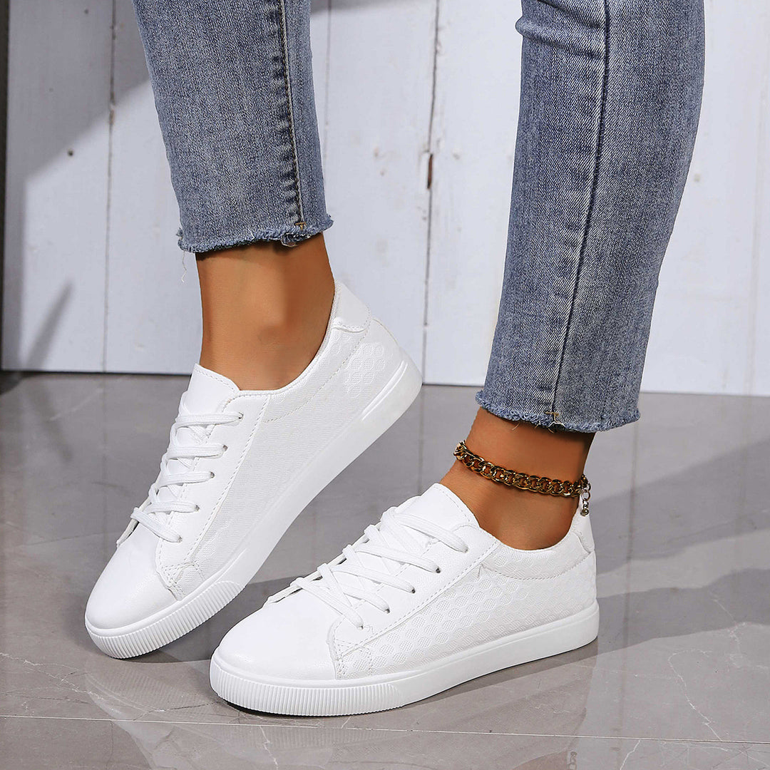 Damen atmungsaktive Sneaker mit strukturierter Oberflächenverarbeitung EB