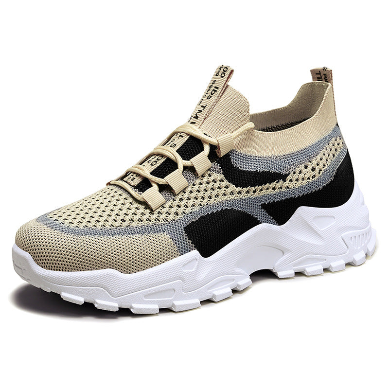 Herren nan gestrickter Sockensneaker mit elastischem Schlupfdesign und profiliertem Trail-Plateau EB