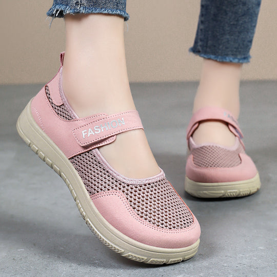 Damen Atmungsaktive Sport-Slipper mit verstellbarem Klettverschluss EB