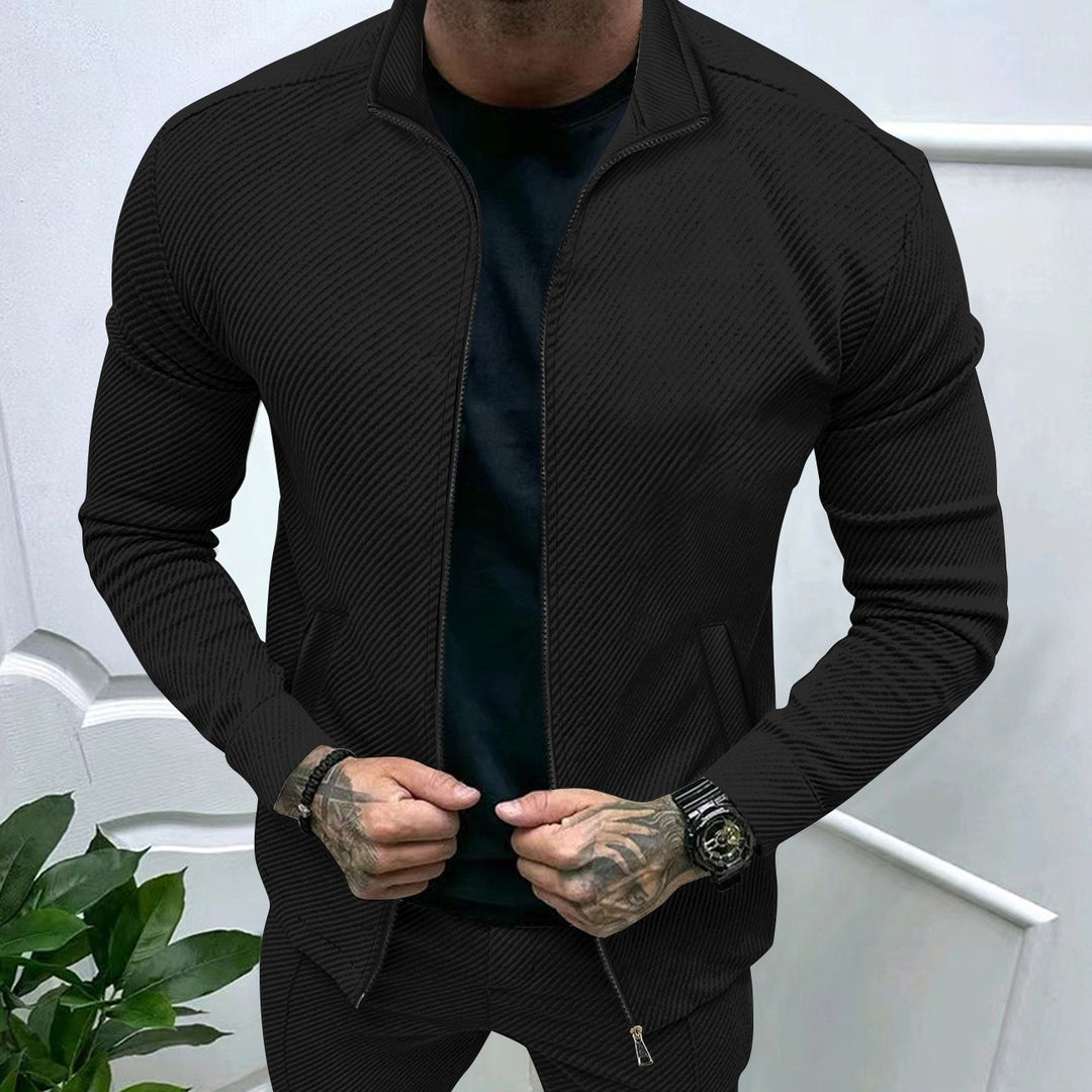 Herren sportliche Jacke mit strukturiertem Design EB
