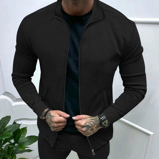 Herren sportliche Jacke mit strukturiertem Design EB