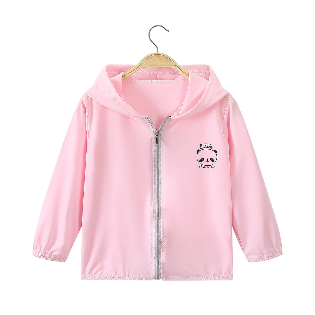Unisex nan leichte Kapuzenjacke mit durchgehendem Reißverschluss und niedlichem Panda-Print  EB