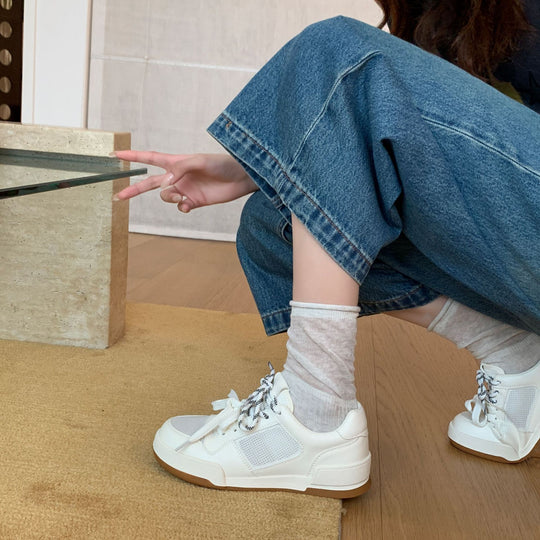 Damen Sportliche Sneakers mit atmungsaktiver Mesh-Oberfläche und rutschfester Sohle EB