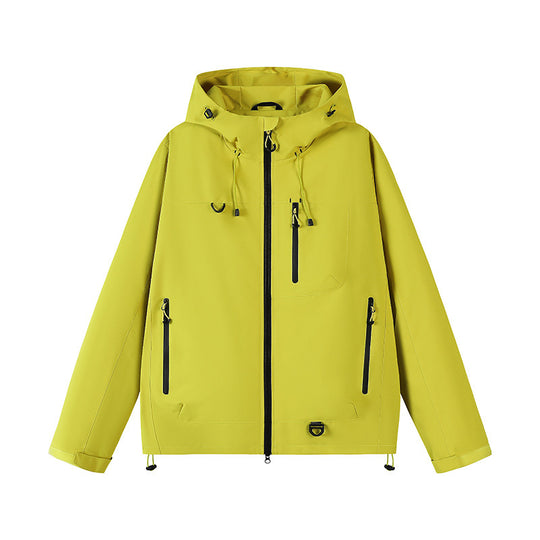 Herren technische Outdoor-Jacke mit verstellbarem Kapuzendesign und zahlreichen Reißverschlusstaschen EB