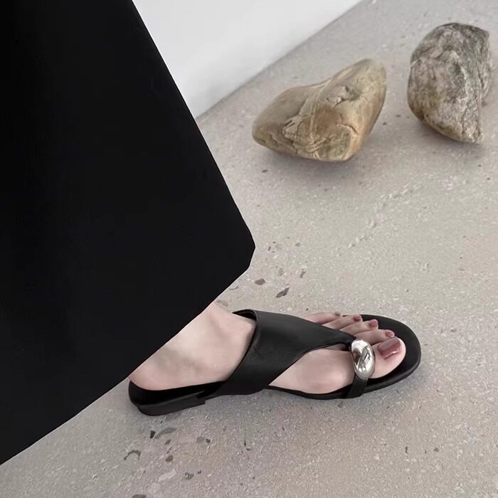 Damen Zehentrenner mit elegantem Schmuckdetail EB