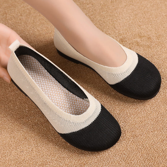 Damen Komfortable Ballerinas mit atmungsaktivem Obermaterial EB