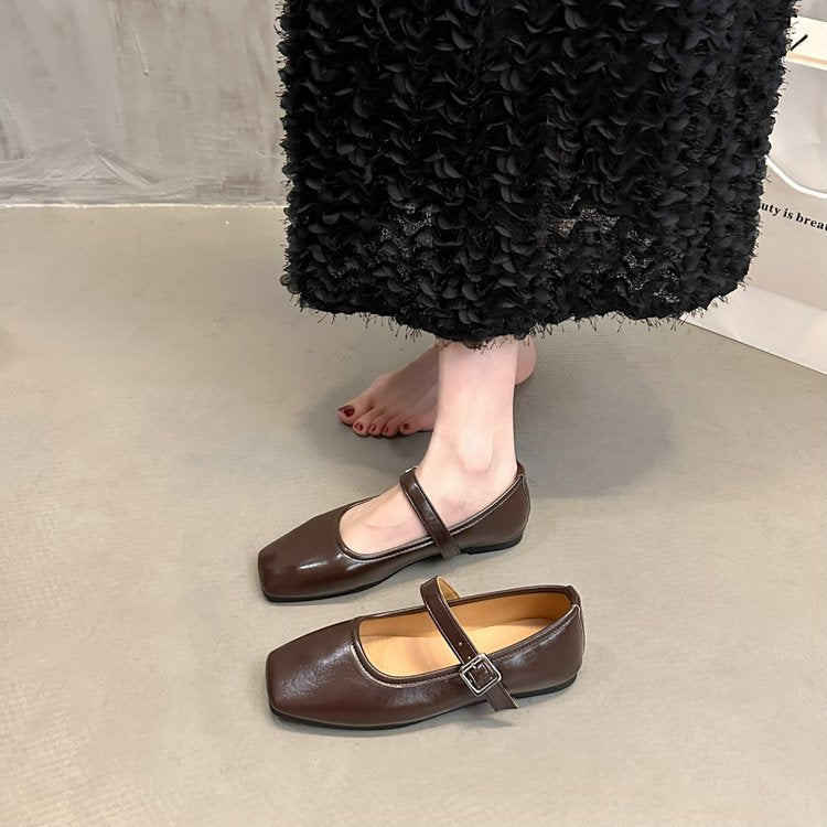 Damen Ballerinas mit verstellbarem Schnallenriemen und elegantem Design EB