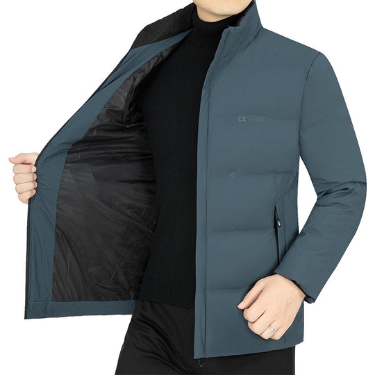 Herren Leicht wattierte Stehkragen-Funktionsjacke mit schlanker Silhouette EB