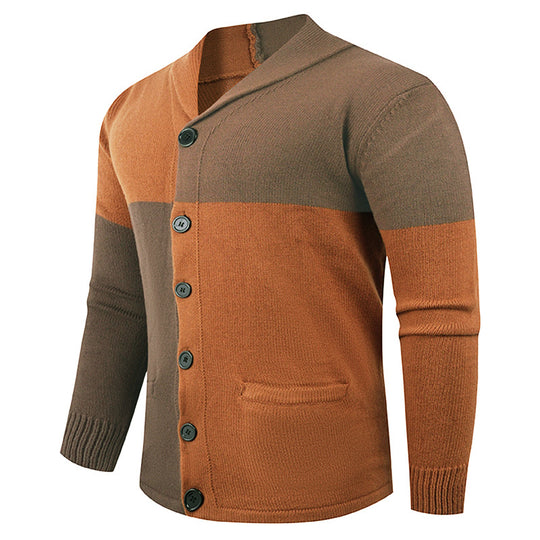 Herren Strickjacke mit modernem Zopfmuster und praktischen Taschen EB