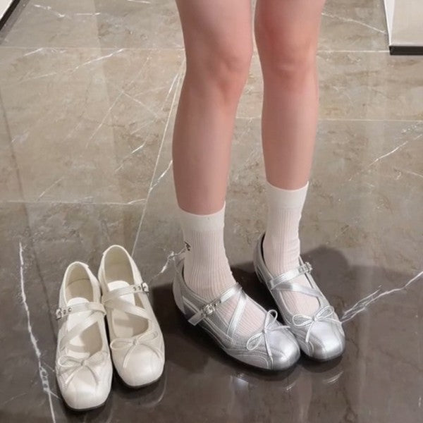 Damen elegante Mary Jane Ballerinas mit dekorativem Riemchen und komfortablem Fußbett EB