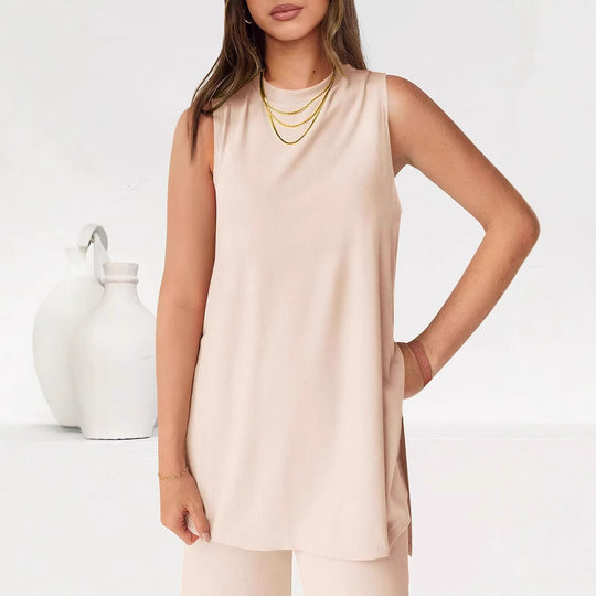 Damen Legere Oberteil und weite Hose Set EB