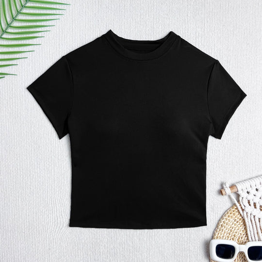 Damen Crop-Top mit kreativem Rückendesign und figurbetonender Passform EB