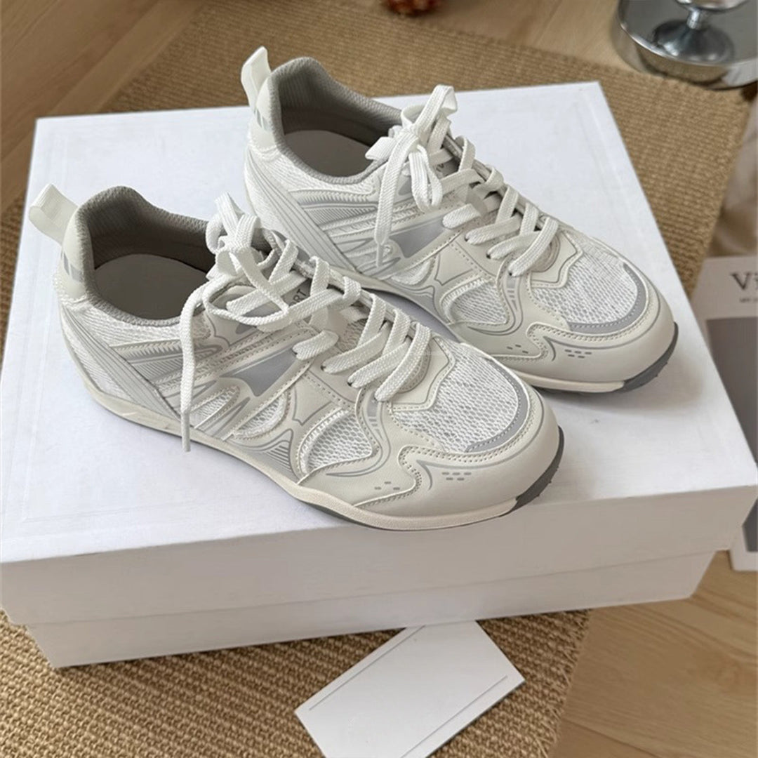 Damen Sportliche Freizeitsneaker mit atmungsaktiver Mesh-Oberfläche und rutschfester Sohle EB