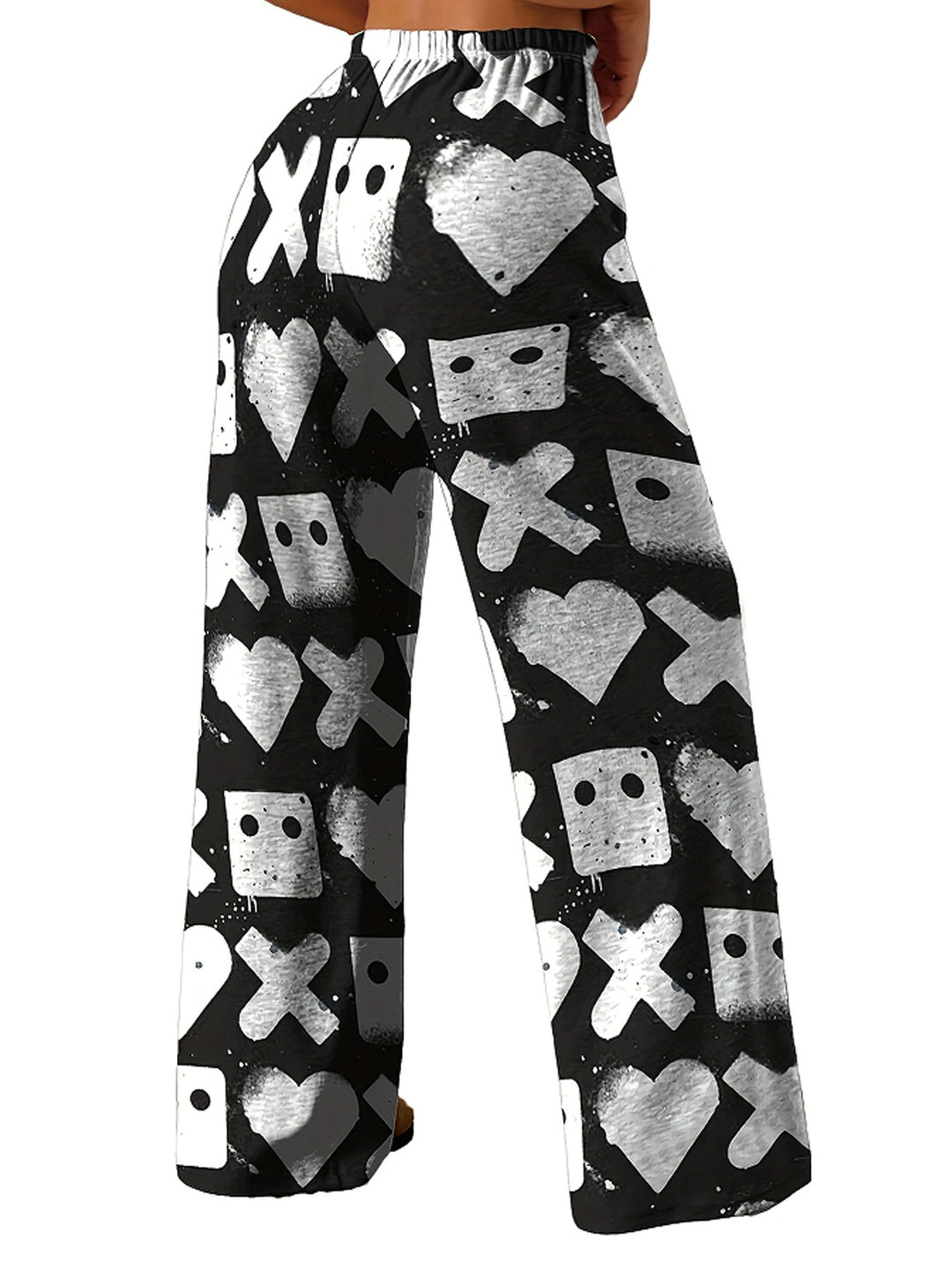 Damen Freizeithose mit einzigartigem Print und elastischem Bund EB